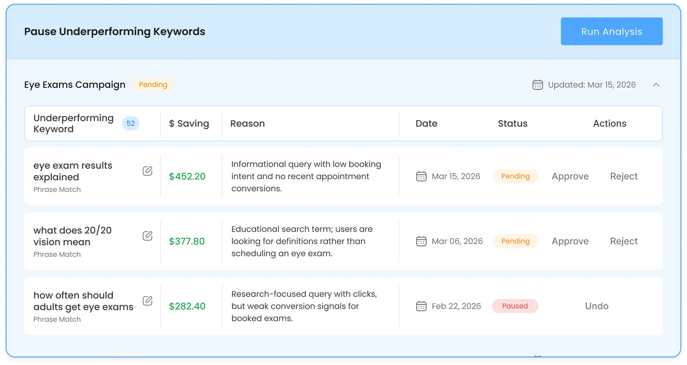 Generate Recommendations